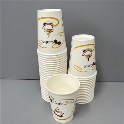 Cawan Kopi Kertas Dinding Tunggal 9oz